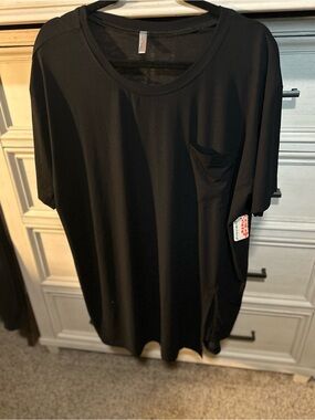 Free People Black Short Sleeve Pocket Tunic